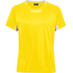 Koszulka sportowa z krótkim rękawem damska Hummel Core Team Jersey Woman S/S. Żółte koszulki sportowe Hummel, bez wzorów, z jersey, bez ramiączek, do piłki nożnej. Za 37.00 zł.