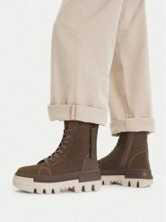 G-Star Raw Trzewiki CEO-WI16-PATTRICK-01 Zielony. Zielone botki G-Star, bez wzorów, z nubiku, bez obcasa, na płaskiej podeszwie, bez zapięcia. Za 399.99 zł.
