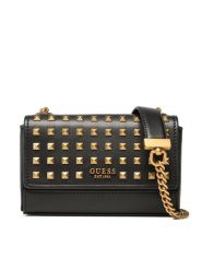 Torebka Guess. Fioletowe listonoszki Guess, z aplikacjami, bez dodatków. Za 269.99 zł.