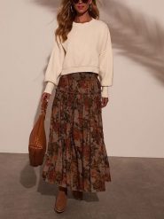 Milan Kiss Spódnica w kolorze jasnobrązowym rozmiar: XL. Brązowe spódnice Milan Kiss, na co dzień, xl, bez wzorów, maxi, proste. Za 152.99 zł.