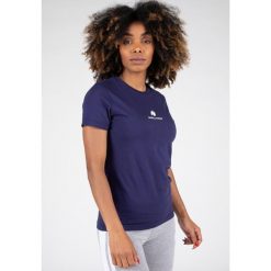 Koszulka sportowa damska Estero. Niebieskie koszulki sportowe GORILLA WEAR, bez wzorów, bez ramiączek, na fitness i siłownię. Za 171.00 zł.
