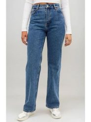 Monki Dżinsy - Regular fit - w kolorze niebieskim rozmiar: W28. Niebieskie jeansy Monki, bez wzorów, z podwyższonym stanem. Za 65.54 zł.
