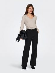 ONLY Sweter w kolorze beżowym rozmiar: L. Brązowe swetry Only, l, bez wzorów, bez ramiączek. Za 73.95 zł.