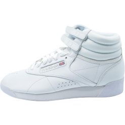 Buty do chodzenia damskie Reebok F S HI. Białe obuwie sportowe Reebok, z materiału, za kostkę, bez zapięcia, trekkingowe. Za 334.00 zł.