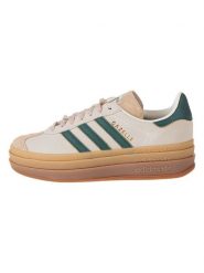 Adidas Sneakersy "Gazelle Bold Magic" w kolorze beżowo-zielonym rozmiar: 36 2/3. Brązowe trampki Adidas, bez wzorów, bez zapięcia. Za 326.67 zł.