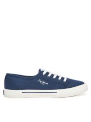 Pepe Jeans Tenisówki Brady Basic W PLS31287 Niebieski. Niebieskie trampki Pepe Jeans, bez wzorów, z jeansu, bez zapięcia. Za 189.99 zł.