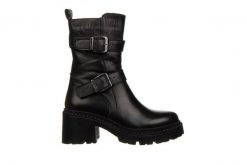 Botki Bayla-161 138 23514 Black 161601, Czarny, Skóra naturalna - 38. Czarne botki Bayla, na zimę, bez wzorów, z gumy, z okrągłym noskiem, za kostkę, bez obcasa, bez zapięcia. W wyprzedaży za 269.10 zł.