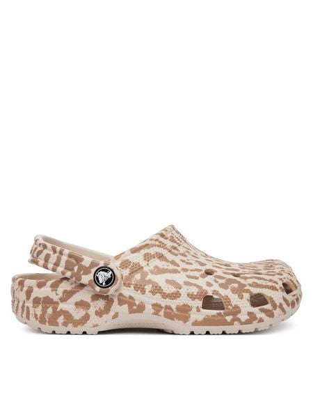 Crocs Klapki Classic Pop Animal Clogs 214153 Beżowy. Brązowe klapki Crocs, bez wzorów, z tworzywa sztucznego, bez obcasa. Za 259.99 zł.