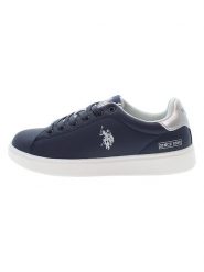 U.S. Polo Assn. Sneakersy w kolorze srebrno-granatowym rozmiar: 39. Niebieskie trampki U.S. Polo Assn., bez wzorów, bez zapięcia. Za 192.79 zł.