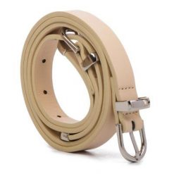 ACCCESSORIES 1W2-018-SS19 Beżowy. Brązowe paski ACCCESSORIES, bez wzorów, ze skóry ekologicznej. Za 29.99 zł.
