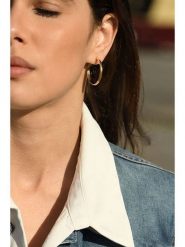 MOODE Kolczyki-kreole "Edwige" rozmiar: onesize. Żółte kolczyki MOODE, ze stali. Za 97.28 zł.