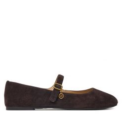Baleriny MICHAEL Michael Kors. Brązowe baleriny MICHAEL Michael Kors, bez wzorów, bez obcasa. Za 569.99 zł.