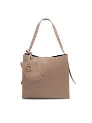 Beverly Hills Polo Club Torebka BHPC-W-05-A23 Beżowy. Brązowe torebki klasyczne Beverly Hills Polo Club, bez wzorów, z materiału, bez dodatków. Za 229.99 zł.