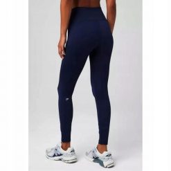 FABLETICS Damskie Legginsy Sportowe Wysoki Stan Oasis PureLuxe. Niebieskie legginsy sportowe FABLETICS, l, bez wzorów, z elastanu, z podwyższonym stanem, na fitness i siłownię. Za 299.99 zł.