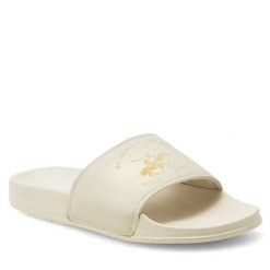 Klapki Beverly Hills Polo Club. Brązowe klapki Beverly Hills Polo Club, bez wzorów, bez obcasa. Za 109.99 zł.
