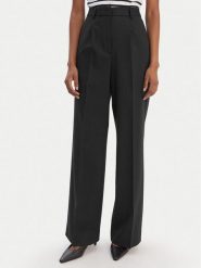 Tommy Hilfiger Spodnie materiałowe Timeless WW0WW48801 Czarny Wide Leg. Czarne spodnie materiałowe TOMMY HILFIGER, bez wzorów, z materiału. Za 699.99 zł.