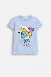 T-shirt z krótkim rękawem. Niebieskie t-shirty COCCODRILLO, l, bez wzorów, z bawełny, bez kołnierzyka, bez ramiączek. Za 49.90 zł.