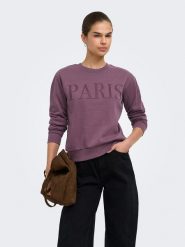 JDY Bluza w kolorze fiołkowym rozmiar: L. Różowe bluzy JDY, l, bez wzorów, z bawełny, bez kaptura. Za 99.95 zł.