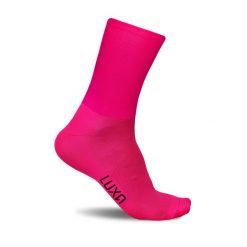 Skarpety Rowerowe Unisex Luxa Fluo. Czerwone skarpety LUXA, bez wzorów, z elastanu. Za 74.90 zł.