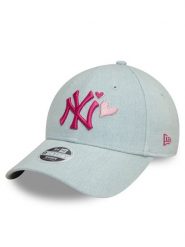 New Era Czapka z daszkiem New York Yankees Denim Icon 9Forty 60595356 Błękitny. Niebieskie czapki New Era, bez wzorów, z bawełny. Za 129.99 zł.