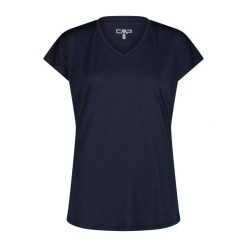 Koszulka damska turystyczna CMP 35N5586. Niebieskie koszulki sportowe CMP, bez wzorów, bez ramiączek. Za 109.99 zł.