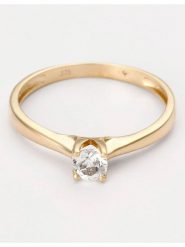 DIAMOND & CO Złoty pierścionek "Fleur de Soleil" z cyrkonią rozmiar: 56. Żółte pierścionki Diamond & Co, z cyrkonią, złote. Za 748.50 zł.