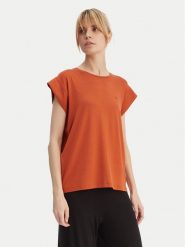 Emporio Armani T-Shirt EW003407 AF20240 U4098 Czerwony Regular Fit. Czerwone t-shirty Emporio Armani, xl, bez wzorów, z wiskozy, bez kołnierzyka, bez ramiączek. Za 299.99 zł.