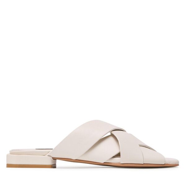 Klapki GINO ROSSI. Brązowe klapki Gino Rossi, bez wzorów, bez obcasa. Za 279.99 zł.