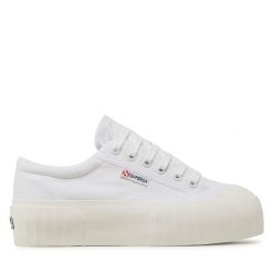 Trampki Superga. Białe trampki Superga, bez wzorów, bez zapięcia. Za 259.99 zł.