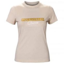 Koszulka z krótkim rękawem damska Equestrian Queen Jade 24SS. Zielone bluzki EQUESTRIAN QUEEN, xl, bez wzorów, sportowe, bez kołnierzyka, bez ramiączek. Za 136.99 zł.