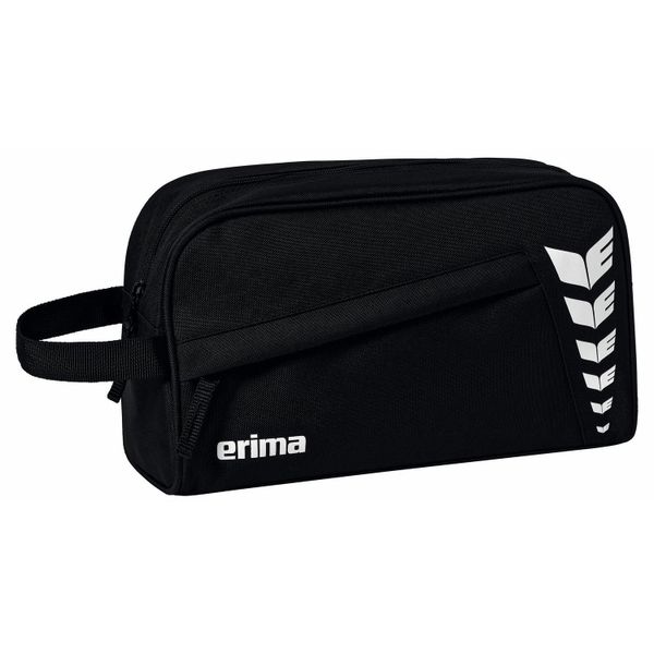 Kosmetyczka Erima Six Wings czarna. Czarne kufry i kosmetyczki Erima, bez wzorów, z materiału, bez dodatków. Za 39.99 zł.