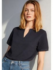 More & More Koszulka w kolorze granatowym rozmiar: 34. Niebieskie bluzki More & More, bez wzorów, bez kołnierzyka, bez ramiączek. Za 113.90 zł.