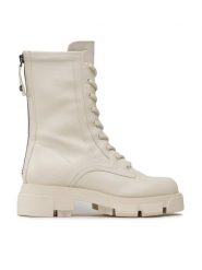 Guess Botki Madaya FL7MDY ELE10 Écru. Botki Guess, z aplikacjami, ze skóry, bez obcasa, na płaskiej podeszwie, bez zapięcia. Za 839.99 zł.