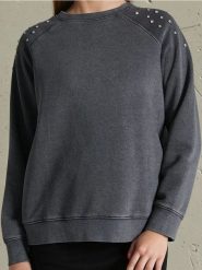 Bluza - szary. Szare bluzy Sinsay, l, bez wzorów, bez kaptura. W wyprzedaży za 25.99 zł.