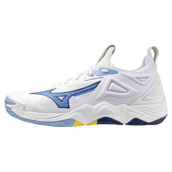 Buty sportowe Mizuno Wave Momentum 3 Siatkówka Białe. Białe obuwie sportowe Mizuno, z syntetyku, bez zapięcia, do siatkówki, mizuno wave. W wyprzedaży za 573.40 zł.