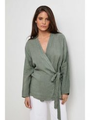 Rodier Lin Lniany kardigan w kolorze khaki rozmiar: M/L. Brązowe kardigany Rodier Lin, l, bez wzorów, ze lnu. Za 173.95 zł.