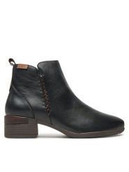 Pikolinos Botki W6W-8950 Czarny. Czarne botki Pikolinos, bez wzorów, ze skóry, bez obcasa, na słupku, bez zapięcia. Za 729.99 zł.