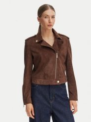 Armani Exchange Kurtka skórzana XW001924 AF21549 U6136 Brązowy Regular Fit. Brązowe kurtki Armani Exchange, l, bez wzorów, ze skóry, bez kaptura. Za 2,179.00 zł.