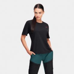 Koszulka damska Alpinus Tulamba. Czarne bluzki Alpinus, xl, bez wzorów, sportowe, bez kołnierzyka, bez ramiączek. Za 79.00 zł.