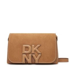 Torebka DKNY. Brązowe listonoszki DKNY, bez wzorów, bez dodatków. Za 619.99 zł.