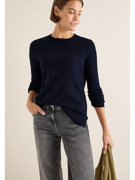 Cecil Sweter w kolorze granatowym rozmiar: L. Niebieskie swetry Cecil, l, bez wzorów, bez ramiączek. Za 157.35 zł.