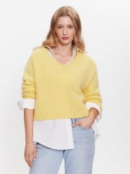 American Vintage Sweter East EAST18HH23 Żółty Relaxed Fit. Żółte swetry American Vintage, s, bez wzorów, z syntetyku, bez ramiączek. Za 879.99 zł.