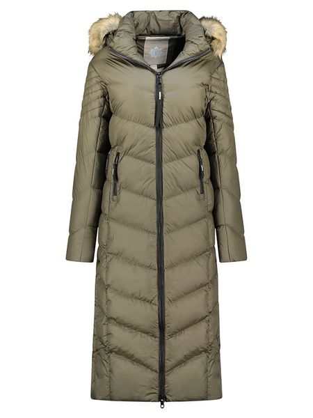 Geographical Norway Płaszcz zimowy "Capucine" w kolorze khaki rozmiar: L. Brązowe płaszcze Geographical Norway, na zimę, l, bez wzorów, z puchu, bez kaptura. Za 334.23 zł.