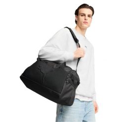 Torba Na Ramię Z Logo Buzz XS. Czarne torby na ramię Puma, bez wzorów, z materiału, na ramię, z tłoczeniem, bez dodatków. Za 89.00 zł.