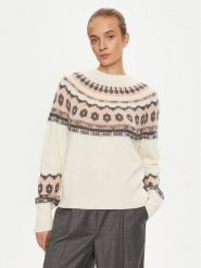 Marella Sweter Dito 2423366182 Écru Relaxed Fit. Swetry Marella, s, bez wzorów, z wełny, bez ramiączek. Za 459.99 zł.