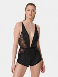 Bluebella Piżama Augusta 42283 Czarny Feminine Fit. Czarne piżamy BlueBella, bez wzorów, z syntetyku, bez ramiączek. Za 179.99 zł.