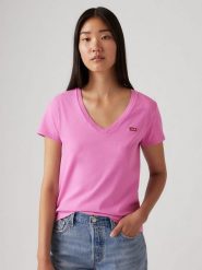 Levi's Koszulka w kolorze jasnoróżowym rozmiar: XS. Różowe bluzki Levi's®, s, bez wzorów, z bawełny, bez kołnierzyka, bez ramiączek. Za 48.73 zł.