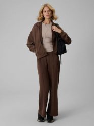 4F Spodnie dresowe z szerokimi nogawkami damskie - brązowe L. Brązowe spodnie dresowe 4f, l, bez wzorów, z dresówki. Za 189.99 zł.