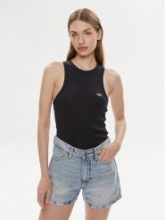 Lee Top 112341592 Czarny Slim Fit. Czarne topy Lee, xl, bez wzorów, z bawełny, bez kołnierzyka, bez ramiączek. Za 59.99 zł.