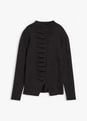 Cienki kardigan z miękkiej mieszanki wiskozy. Szare kardigany bonprix, bez wzorów, z wiskozy. Za 154.99 zł.